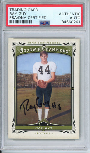 2013 UPPER DECK GOODWIN CHAMPIONS RAY GUY #13 HOF AUTOGRAPH PSA/DNA