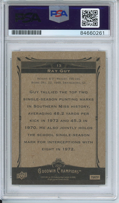 2013 UPPER DECK GOODWIN CHAMPIONS RAY GUY #13 HOF AUTOGRAPH PSA/DNA