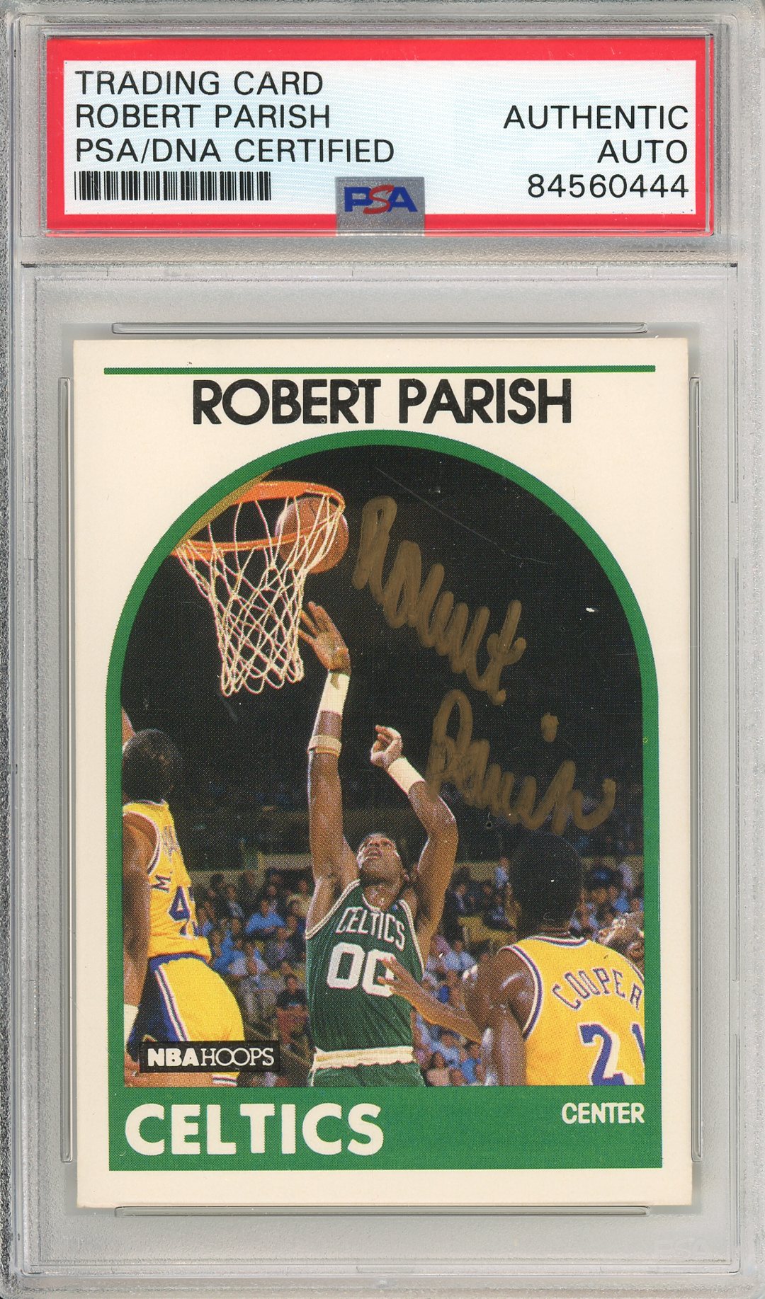 1989 NBA HOOPS ROBERT PARISH #185 CELTIS HOF AUTOGRAPH PSA/DNA AUTHENTIC AUTO (444)