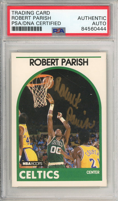 1989 NBA HOOPS ROBERT PARISH #185 CELTIS HOF AUTOGRAPH PSA/DNA AUTHENTIC AUTO (444)