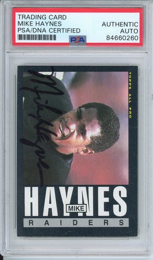 1985 TOPPS MIKE HAYNES #290 HOF AUTOGRAPH PSA/DNA
