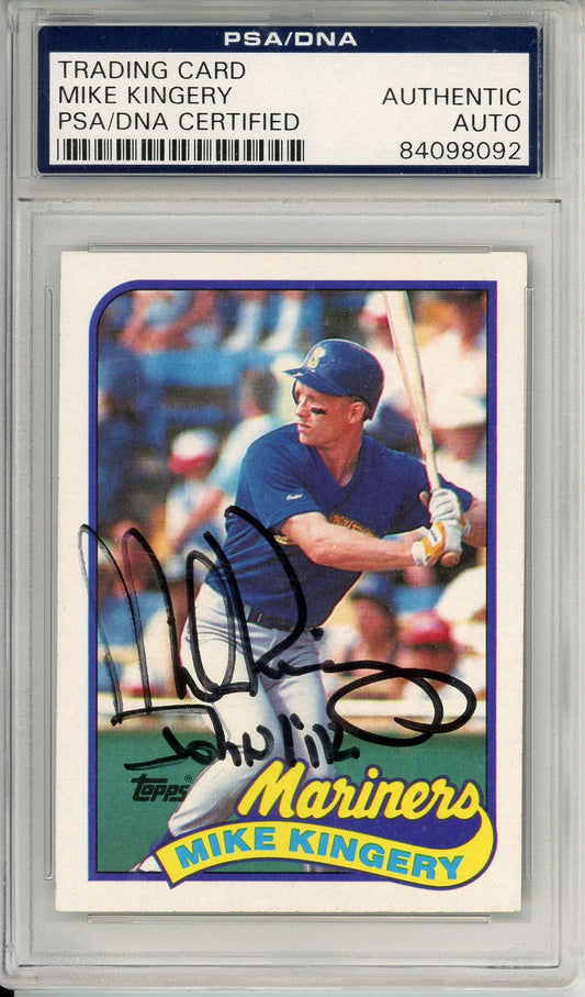 1989 TOPPS MIKE KINGERY #413 MARINERS AUTO PSA/DNA CERTIFIED