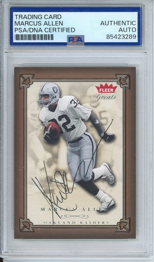 2004 FLEER SKYBOX MARCUS ALLEN #8 HOF AUTOGRAPH PSA/DNA