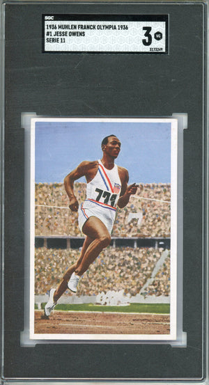 1936 MUHLEN FRANCK OLYMPIA JESSE OWENS #1 SERIE 11 SGC 3