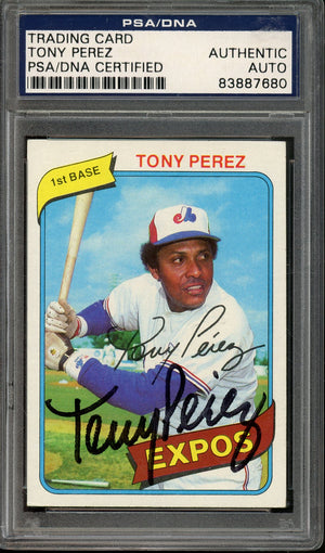 1980 TOPPS TONY PEREZ #125 EXPOS PSA/DNA AUTHENTIC AUTO