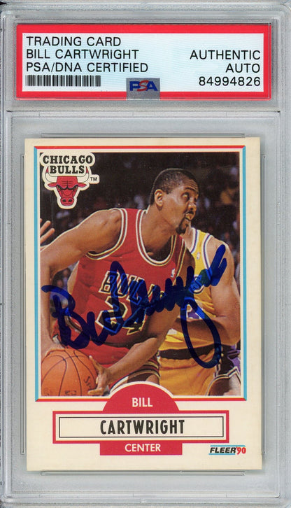 1990 FLEER BILL CARTWRIGHT #23 PSA/DNA AUTO (4826)