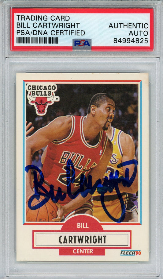 1990 FLEER BILL CARTWRIGHT #23 PSA/DNA AUTO (4825)