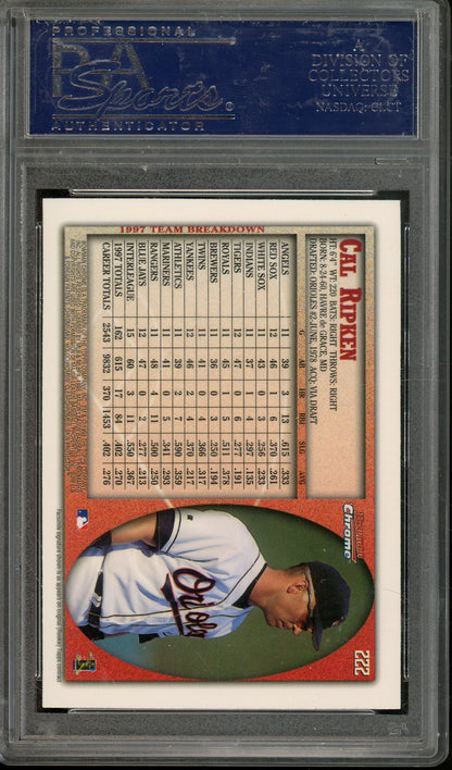 1998 TOPPS BOWMAN CHROME CAL RIPKEN #222  HOF PSA/DNA AUTHENTIC AUTO