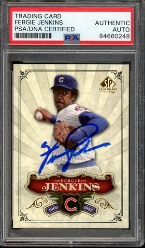 2006 UPPER DECK FERGIE JENKINS HOF LEGENDARY CUTS #48 PSA/DNA AUTHENTIC AUTO