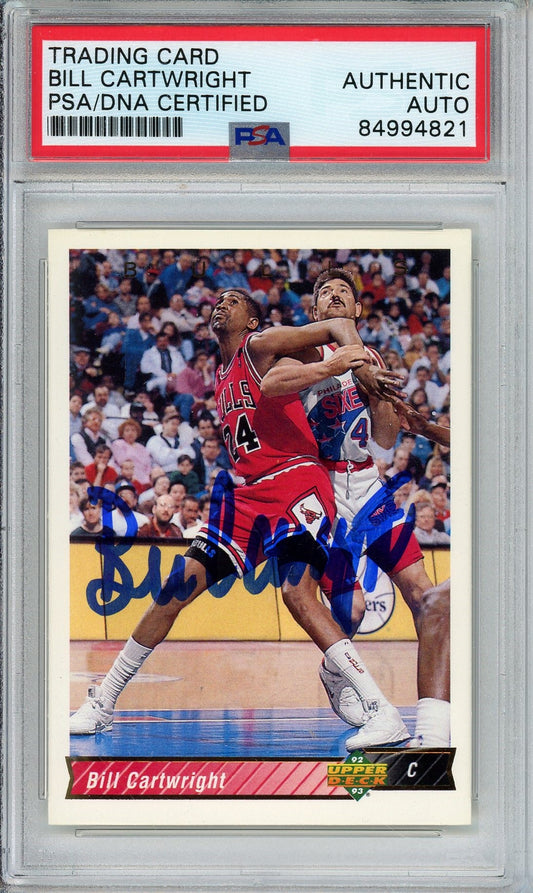 1992 UPPER DECK BILL CARTWRIGHT #93 PSA/DNA AUTO (4821)