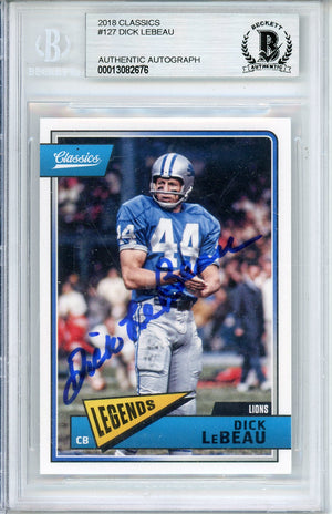 2018 PANINI CLASSICS DICK LEBEAU #127 HOF AUTOGRAPH BECKETT