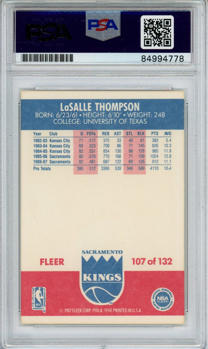 1987 FLEER LASALLE THOMPSON #107 PSA/DNA AUTO (4778)