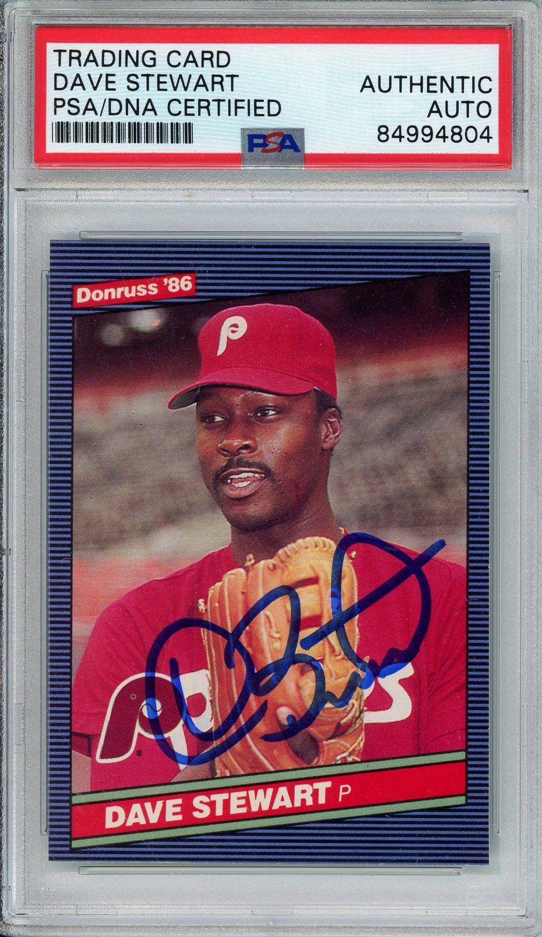 1986 DONRUSS DAVE STEWART #619 PSA/DNA AUTO (4804)