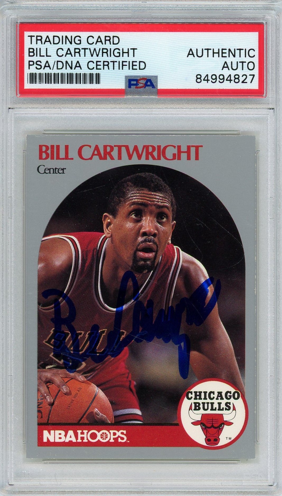 1990 NBA HOOPS BILL CARTWRIGHT #61 PSA/DNA AUTO (4827)