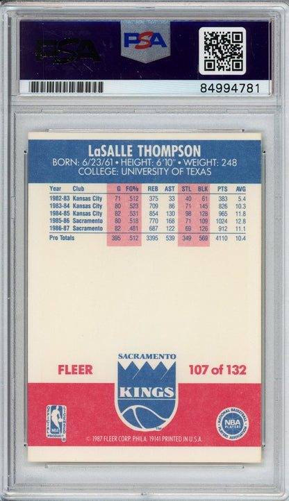 1987 FLEER LASALLE THOMPSON #107 PSA/DNA AUTO (4781)