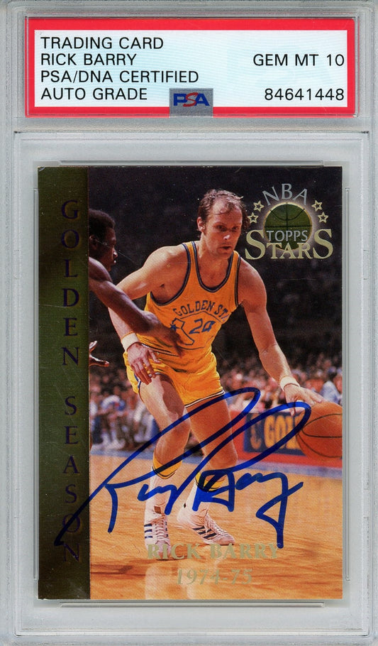 1996 TOPPS STARS RICK BARRY #55 PSA/DNA GRADE 10 (1448)