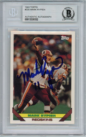 1993 TOPPS MARK RYPIEN #335 BAS AUTO (5332)