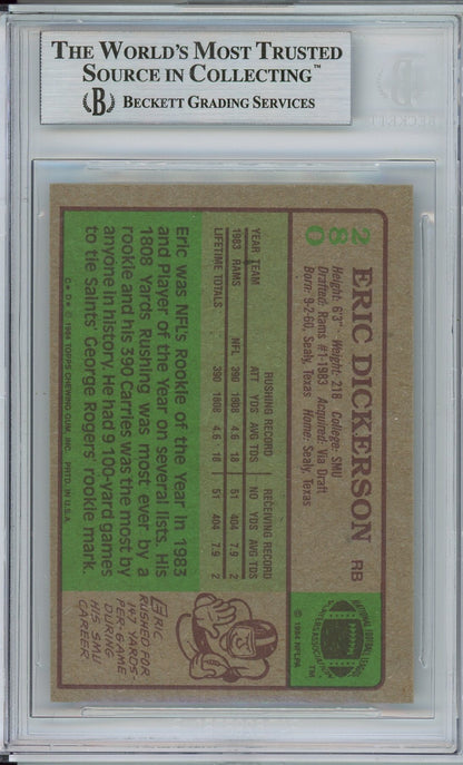 1984 TOPPS ERIC DICKERSON #280 ROOKIE RC BAS AUTO (7914)