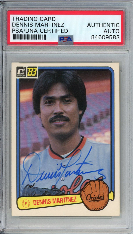 1983 DONRUSS DENNIS MARTINEZ AUTO CARD PSA DNA (9583)