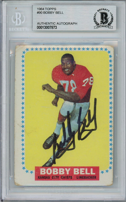 1964 TOPPS BOBBY BELL ROOKIE RC #90 BAS AUTO (7873)