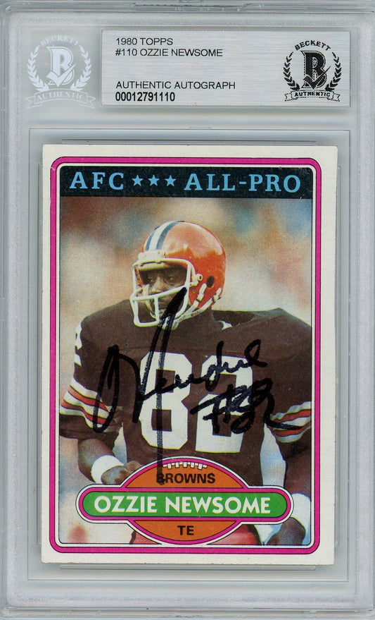 1980 TOPPS OZZIE NEWSOME "AFC ALL-PRO" BAS AUTO (1110)