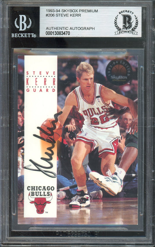 1993-94 SKYBOX PREMIUM STEVE KERR #206 BULLS AUTOGRAPH BGS AUTHENTIC