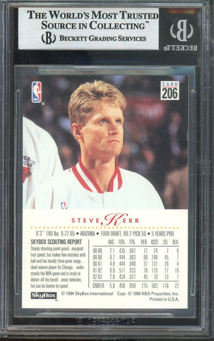 1993-94 SKYBOX PREMIUM STEVE KERR #206 BULLS AUTOGRAPH BGS AUTHENTIC