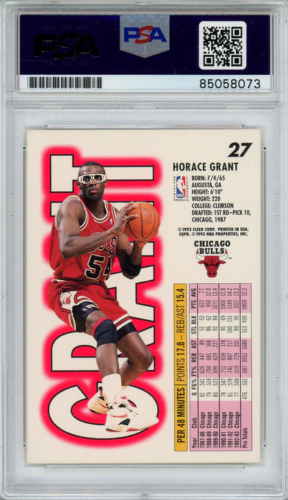 1993 FLEER HORACE GRANT AUTO CARD PSA DNA (8073)