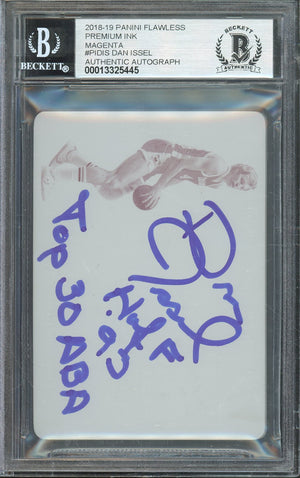 2018-19 PANINI FLAWLESS 1 OF 1 PREMIUM INK MAGENTA DAN ISSEL #PIDIS AUTOGRAPH BGS AUTHENTIC 'TOP 30 NBA INSCRIPTION