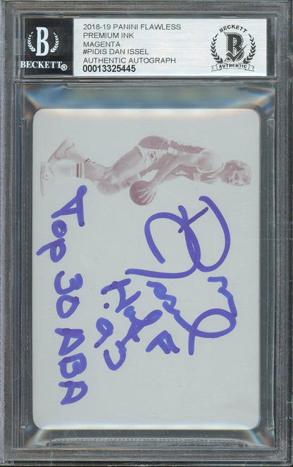 2018-19 PANINI FLAWLESS 1 OF 1 PREMIUM INK MAGENTA DAN ISSEL #PIDIS AUTOGRAPH BGS AUTHENTIC 'TOP 30 NBA INSCRIPTION
