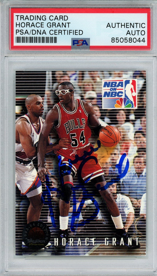 1993 SKYBOX NBA ON NBC HORACE GRANT AUTO CARD PSA DNA (8044)