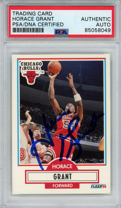 1990 FLEER HORACE GRANT AUTO CARD PSA DNA (8049)