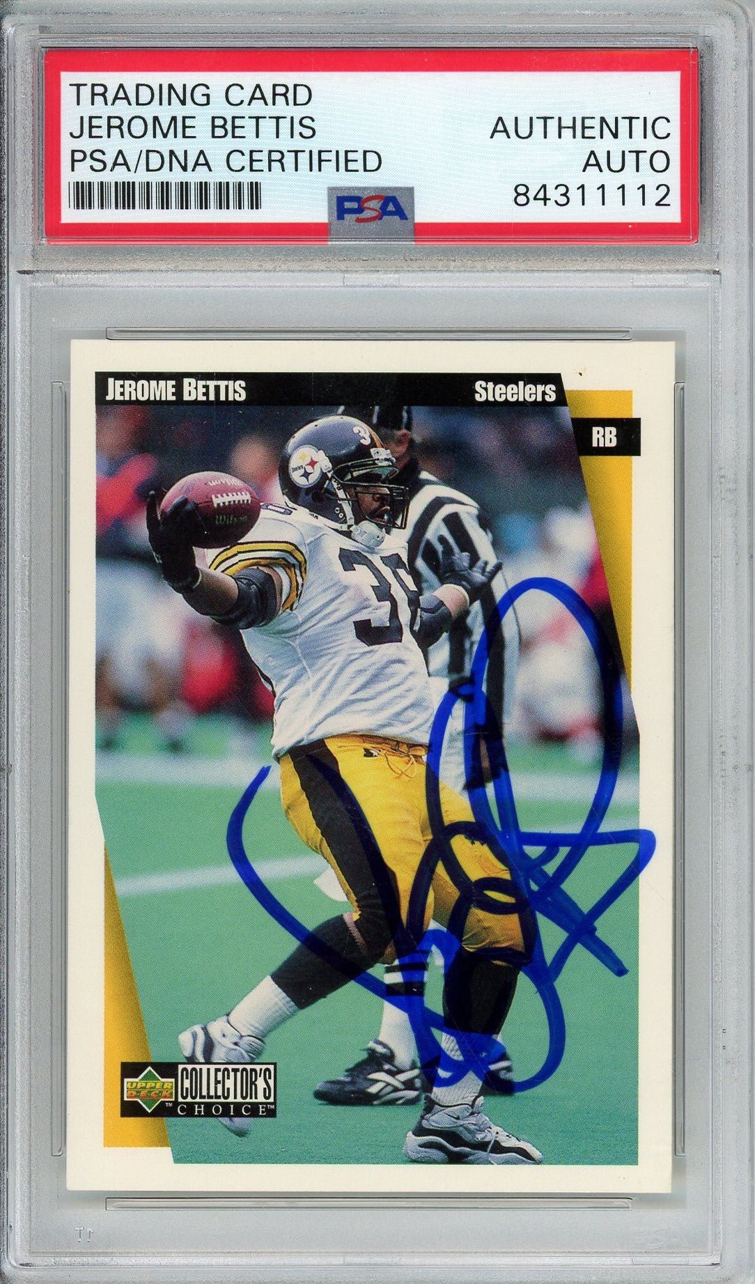 1997 UD COLLECTOR'S CHOICE JEROME BETTIS AUTO CARD PSA DNA