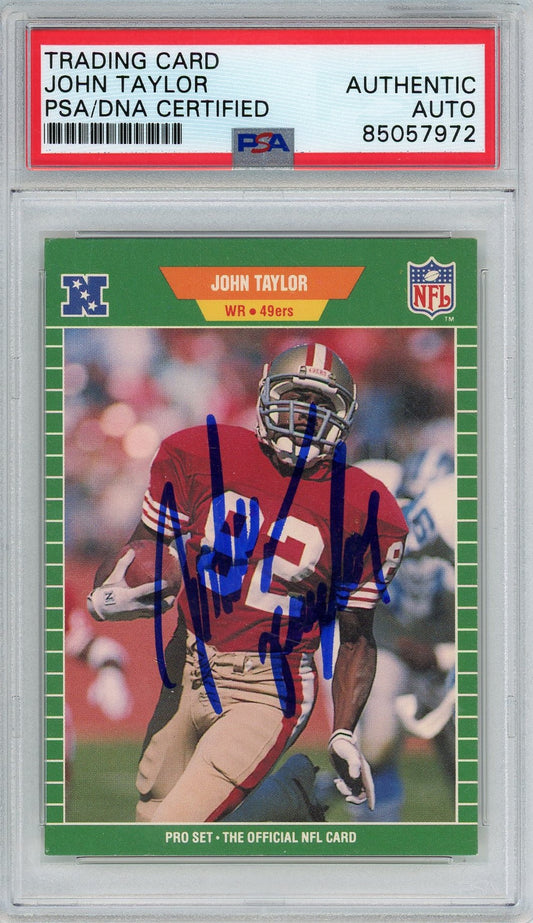 1989 PRO SET JOHN TAYLOR RC ROOKIE AUTO CARD PSA DNA (7972)