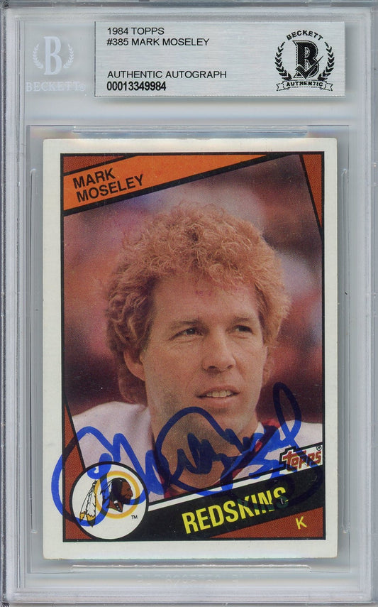 1984 TOPPS MARK MOSELEY AUTO CARD BAS (9984)