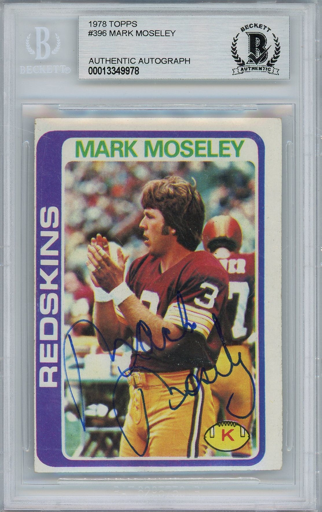 1978 TOPPS MARK MOSELEY AUTO CARD BAS (9978)