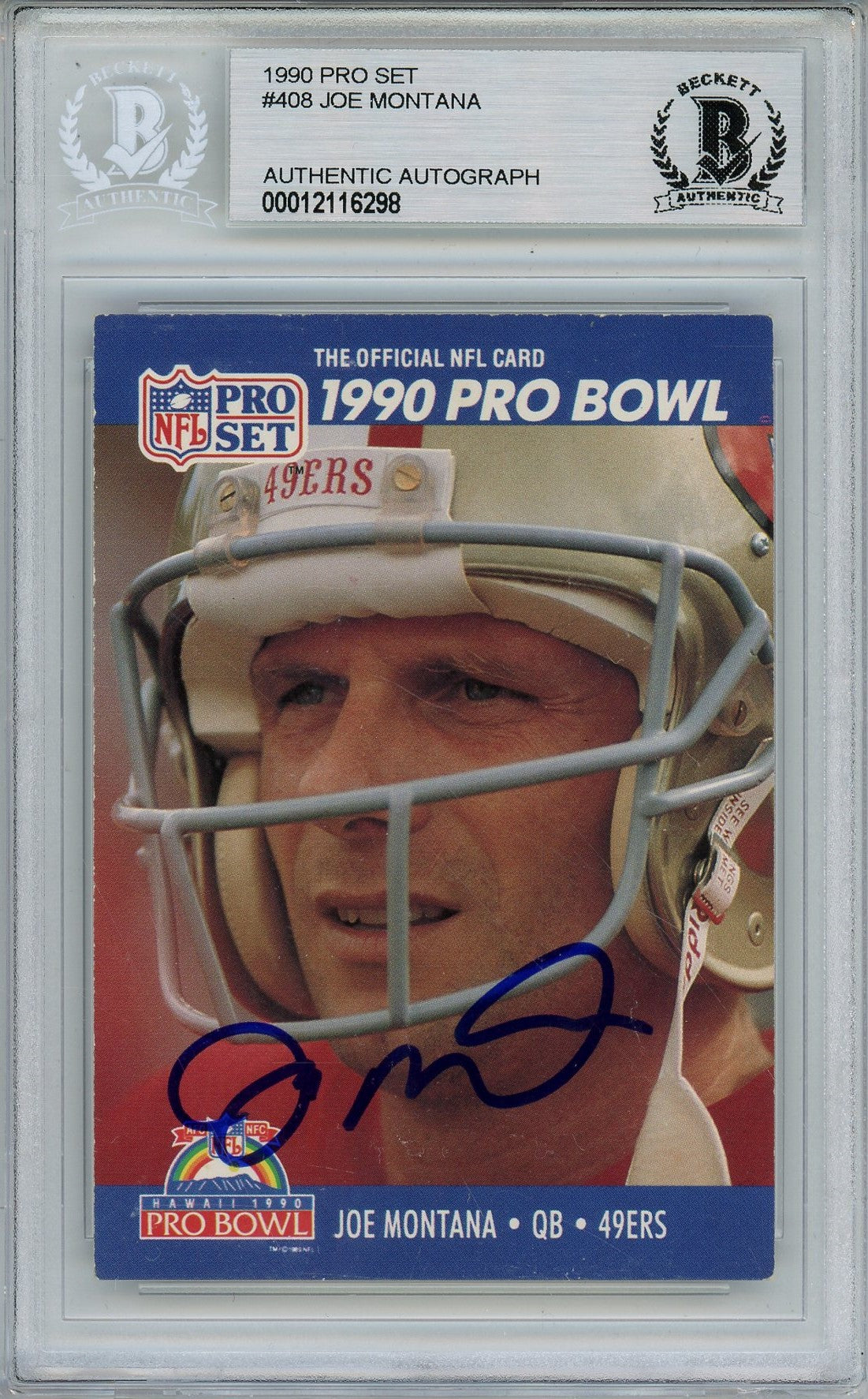 1990 PRO SET JOE MONTANA PRO BOWL AUTO CARD BAS (6298)