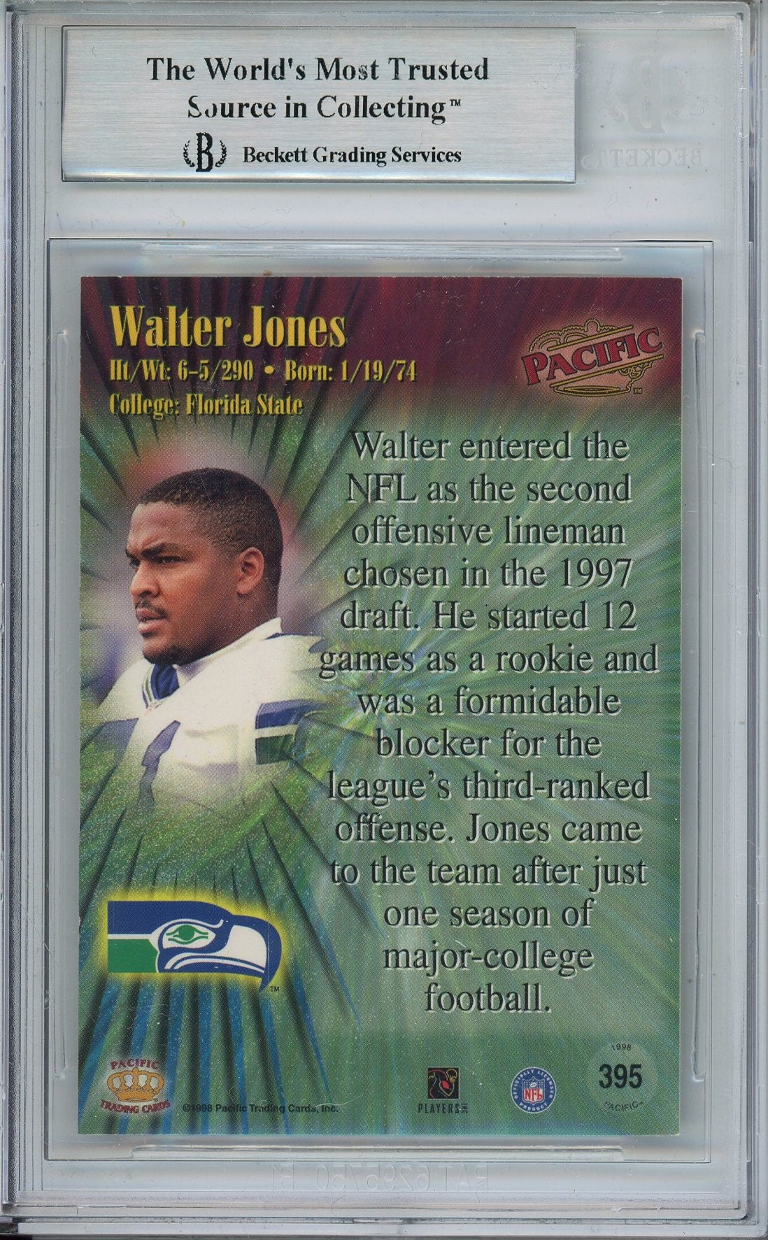 1998 PACIFIC WALTER JONES AUTO CARD BAS (2384)