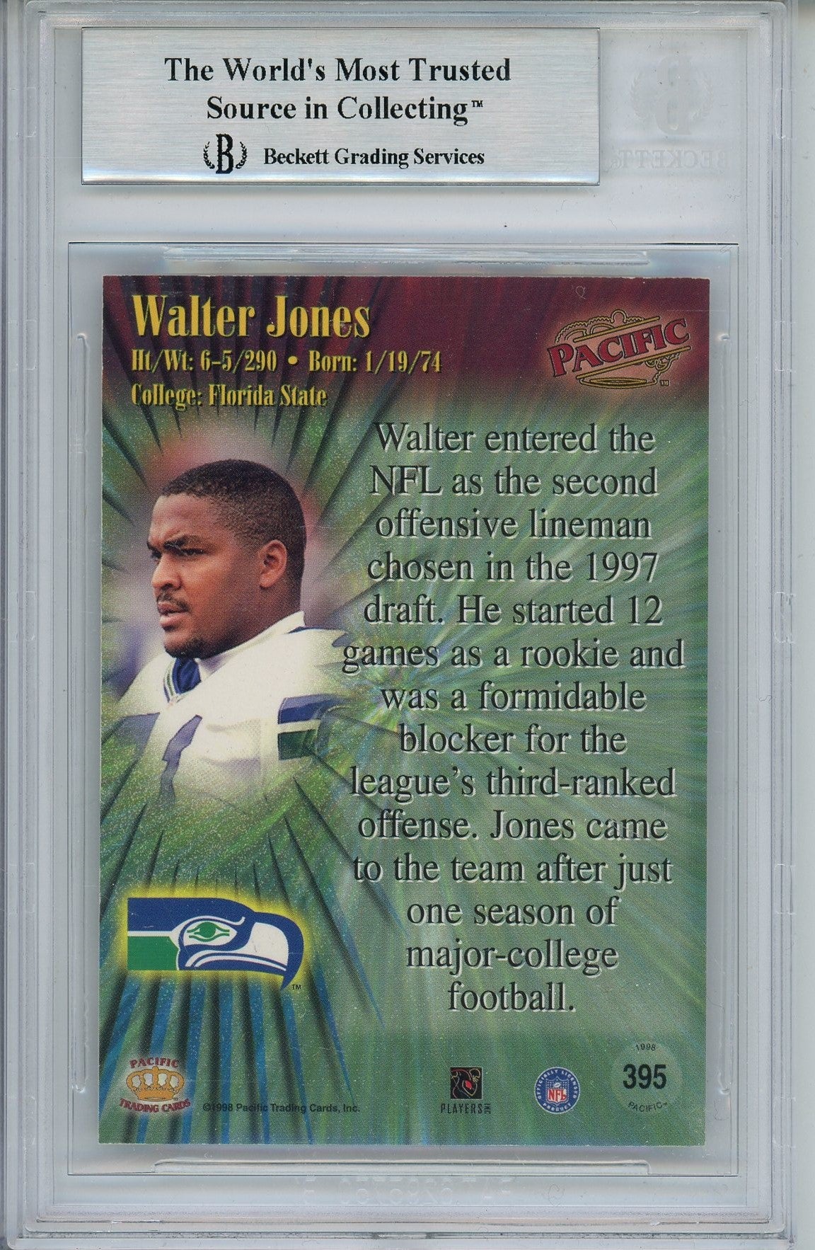1998 PACIFIC WALTER JONES AUTO CARD BAS (2383)