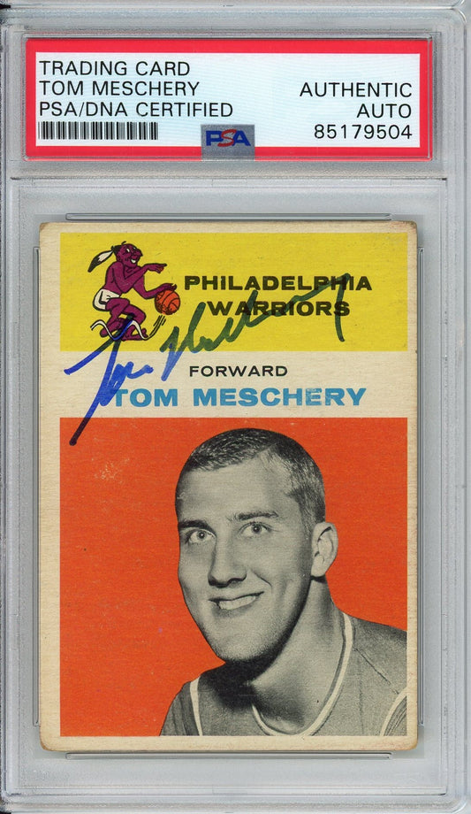 1961 FLEER TOM MESCHERY AUTO ROOKIE CARD RC PSA DNA (9504)