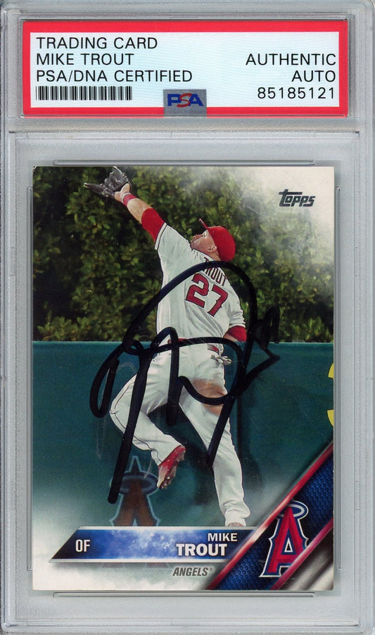 2016 TOPPS SERIES 1 MIKE TROUT AUTO CARD PSA DNA (5121)