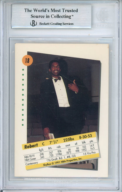 1991-92 SKYBOX ROBERT PARISH #18 HALL OF FAME CELTICS AUTOGRAPH BGS AUTHENTIC