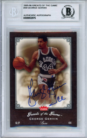 2005-06 GREATS OF THE GAME GEORGE GERVIN #39 HALL OF FAME AUTOGRAPH BGS AUTHENTIC