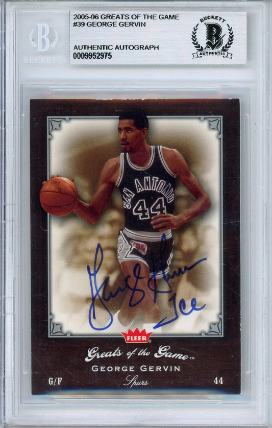 2005-06 GREATS OF THE GAME GEORGE GERVIN #39 HALL OF FAME AUTOGRAPH BGS AUTHENTIC