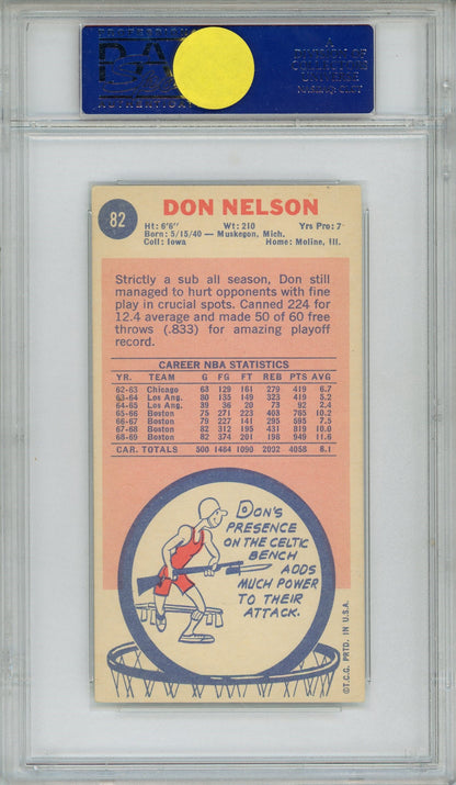 1969 TOPPS DON NELSON AUTO ROOKIE CARD RC PSA DNA (5248)