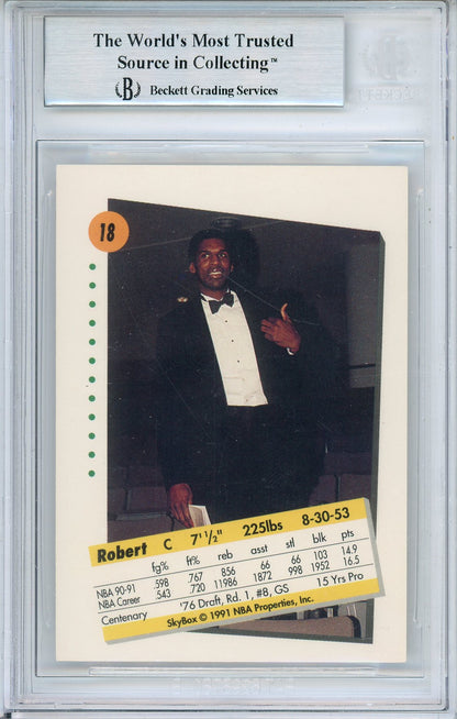 1991-92 SKYBOX ROBERT PARISH #18 HALL OF FAME CELTICS AUTOGRAPH BGS AUTHENTIC (800)