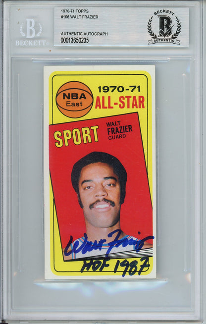 1970 TOPPS 1971 ALL STAR WALT FRAZIER AUTO CARD BAS (0235)