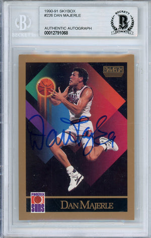 1990-91 SKYBOX DAN MAJERLE #226 OLYMPIC GOLD MEDALIST AUTO BGS AUTHENTIC