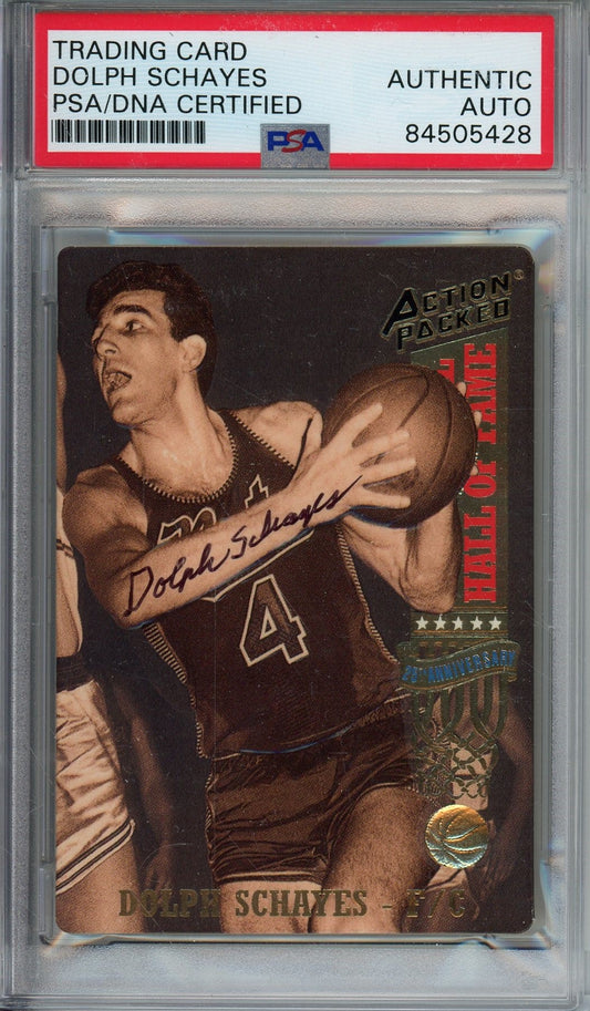 1993 ACTION PACKED DOLPH SCHAYES AUTO CARD PSA DNA (5428)