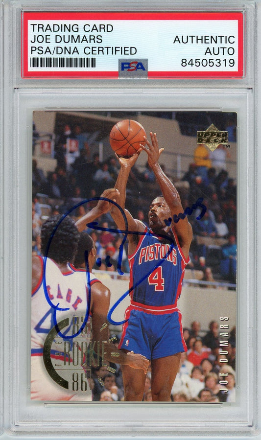 1995 UPPER DECK JOE DUMARS AUTO CARD PSA DNA (5319)